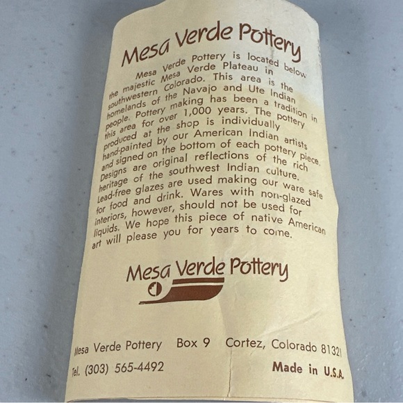 Vintage 1989 Mesa Verda Pottery Set Of 2 Native American Wedding Jugs. Signed 4” - Picture 8 of 8